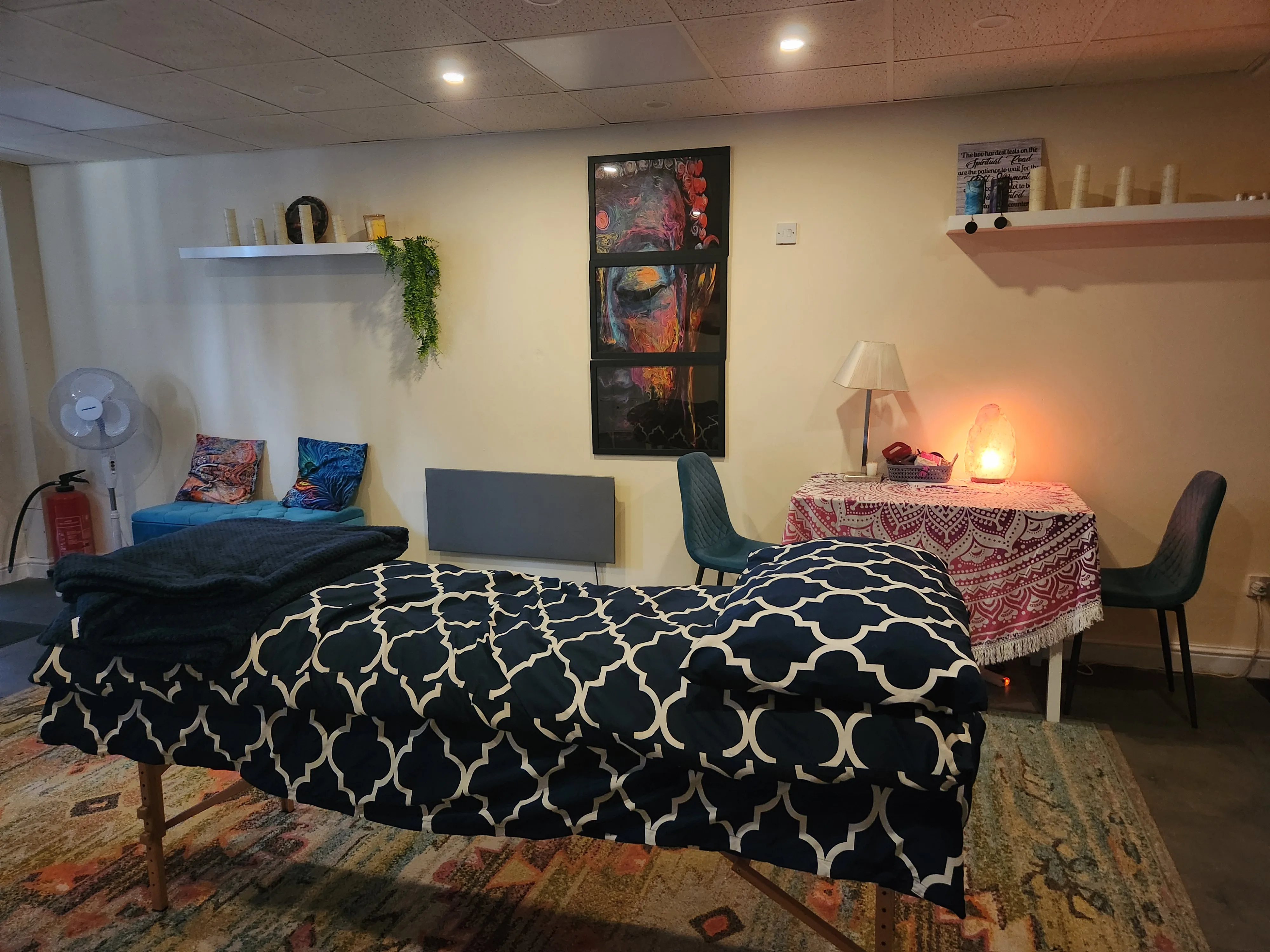 Massage therapy setup